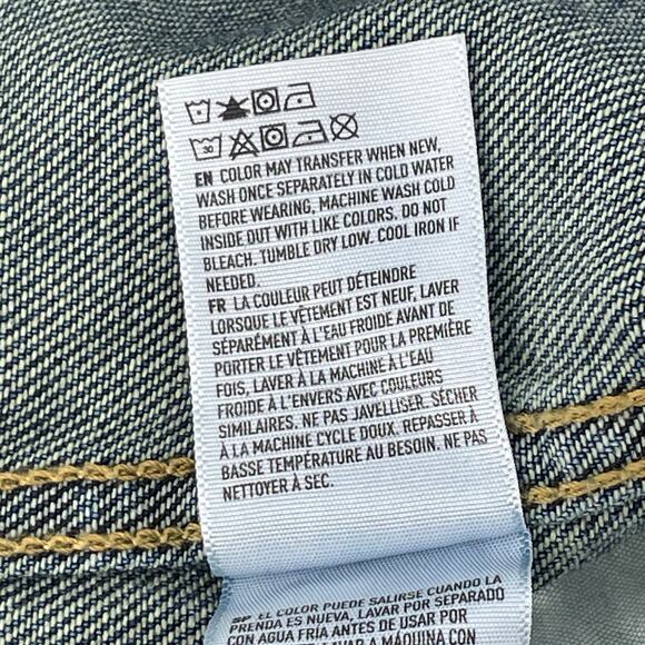 American Eagle Women's Denim Jacket Button Up Short, 100% Cotton, Sz. L - Picture 5 of 8